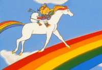rainbow brite running GIF