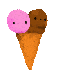 kevlavery love kiss ice cream cutie Sticker