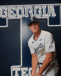 Georgia Tech Baseball GIF by Georgia Tech Yellow Jackets