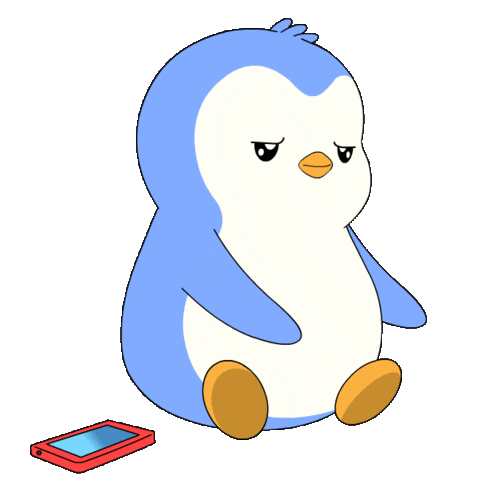 Social Media Waiting Sticker by Pudgy Penguins