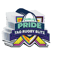 Dublin Pride Rugby Logo Sticker by Emerald Warriors RFC