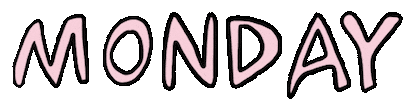 Monday Lettering Sticker