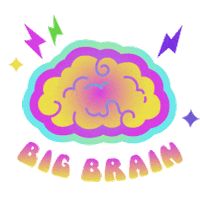 Rainbow Brain Sticker by VIMNEMEAA