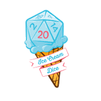 Ice_Cream_Dice dnd ttrpg icecreamdice ice cream dice Sticker