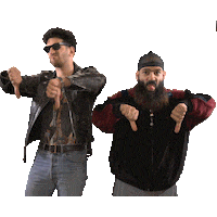 no way thumbs down Sticker by Big Beat Records