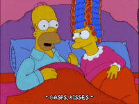 homer simpson kiss GIF