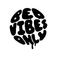 bedvibesonly logo vibes yellow neon Sticker