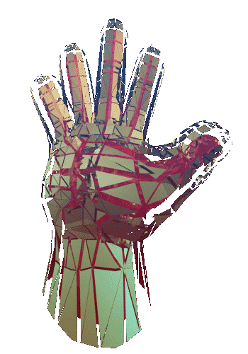 3D Hand Sticker by Vince Mckelvie