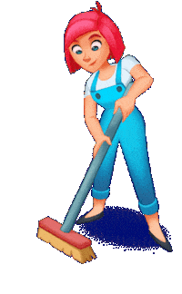 Working Clean House Sticker by loveandpies