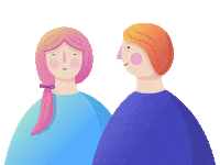 Couple Love Sticker by Gabriela Guerrero