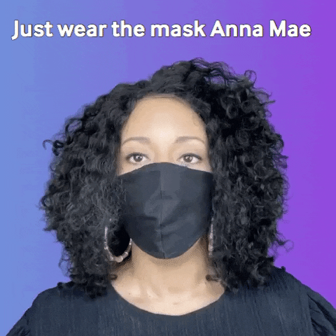 Mask Stay Safe GIF by Holly Logan