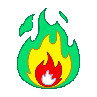 app_in_the_air cool fire travel like Sticker