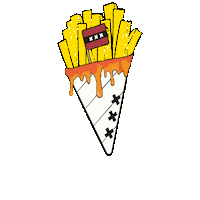 aberdam aberdam dutch fries aberdam dutch fries backyard beach collective Sticker