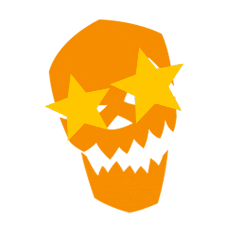 star eyed skully Sticker by Halloween Alley