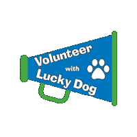 Volunteer Ldar Sticker by Lucky Dog Animal Rescue