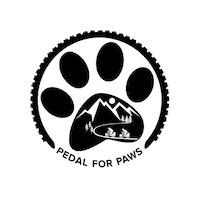 Pedalforpaws cycle donate fundraise biketrip Sticker