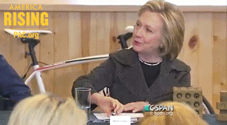 sarcastic hillary clinton GIF by America Rising PAC