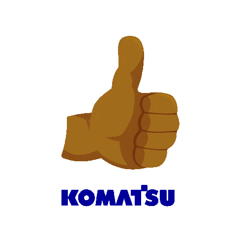 Thumbs Up Sticker by Komatsu