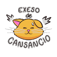 Tired Cat Sticker