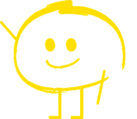 PagesJaunes pj jaune bonhomme bonhomme jaune Sticker