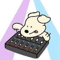 jeju12 happy music dog sad Sticker