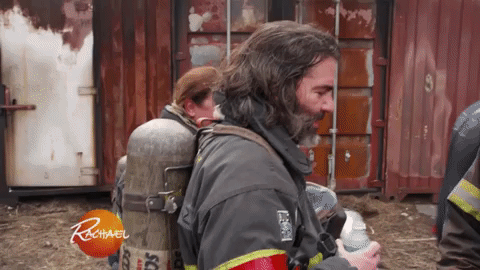 happy firefighter GIF by Rachael Ray Show