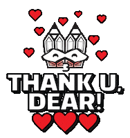 Thank U Love Sticker by Stamatia Alexaki