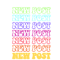 Rainbow New Post Sticker