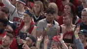GonzagaBulldogs celebration basketball hug fans GIF