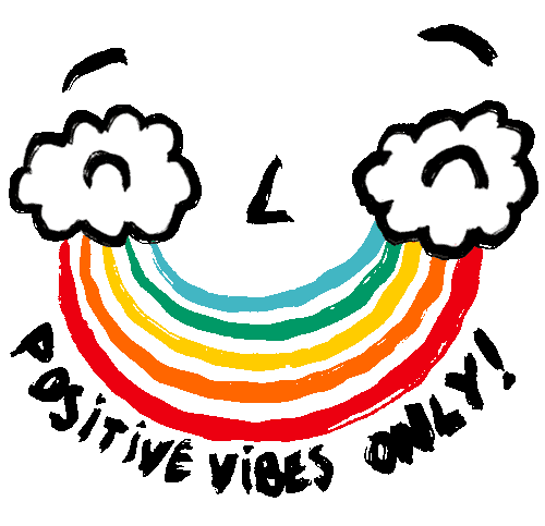 Positive Vibes Sticker by Pete Clayton