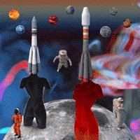 Take Off Space GIF by The LSD Hotel