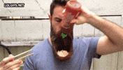 hipster eating GIF