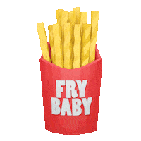 French Fries 3D Sticker by chrislumain