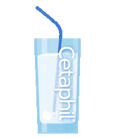 cetaphil_korea cetaphil 스마일 스킨케어 물방울 Sticker