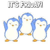 Its Friday Happy Dance Sticker by Pudgy Penguins