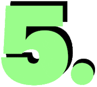 dlfnova numbers five count fifth Sticker