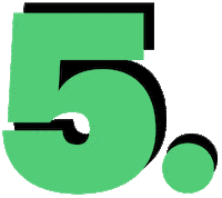 dlfnova numbers five count fifth Sticker