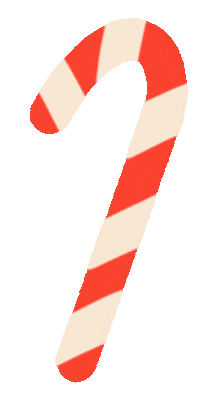Candy Cane Christmas Sticker