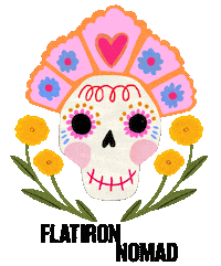 Dia De Muertos Papel Sticker by Flatiron NoMad