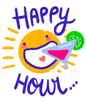 Happy Hour Summer Sticker by Eledraws (Eleonore Bem)