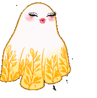 Flowers Ghost Sticker