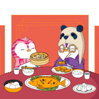 Chinese New Year Penguin Sticker by Pudgy Penguins
