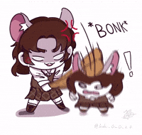 Kobi0w0 hit myself bonk kobi GIF