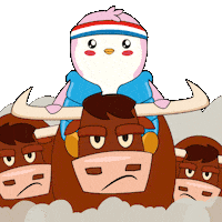 Bull Run Crypto Sticker by Pudgy Penguins
