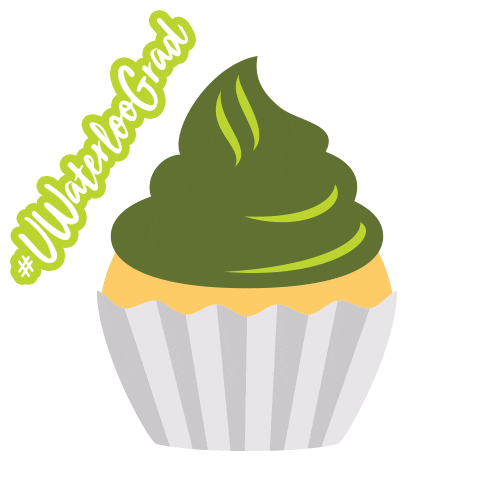 uwaterlooalumni giphyupload graduation cupcake convocation Sticker