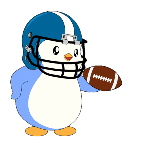 Game Time Football Sticker by Pudgy Penguins