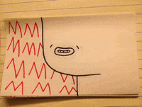 wild man illustration GIF