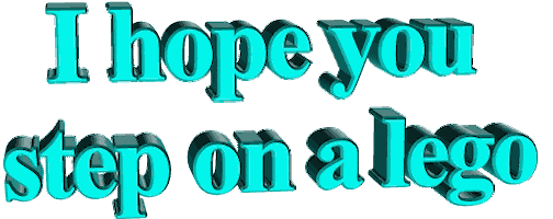 I hope you step on a lego Sticker by AnimatedText