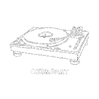 Record Player Dj Sticker by Kompakt