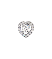 maisonisor heart diamond earring isor Sticker